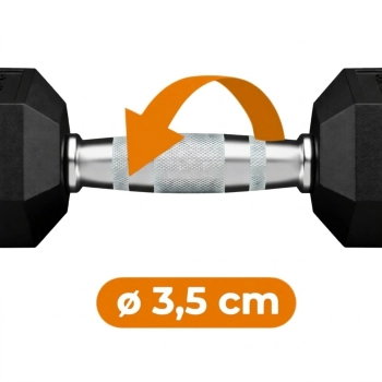 HANTEL OBCIĄŻNIKI DO ĆWICZEŃ MIĘŚNI HEX 10KG